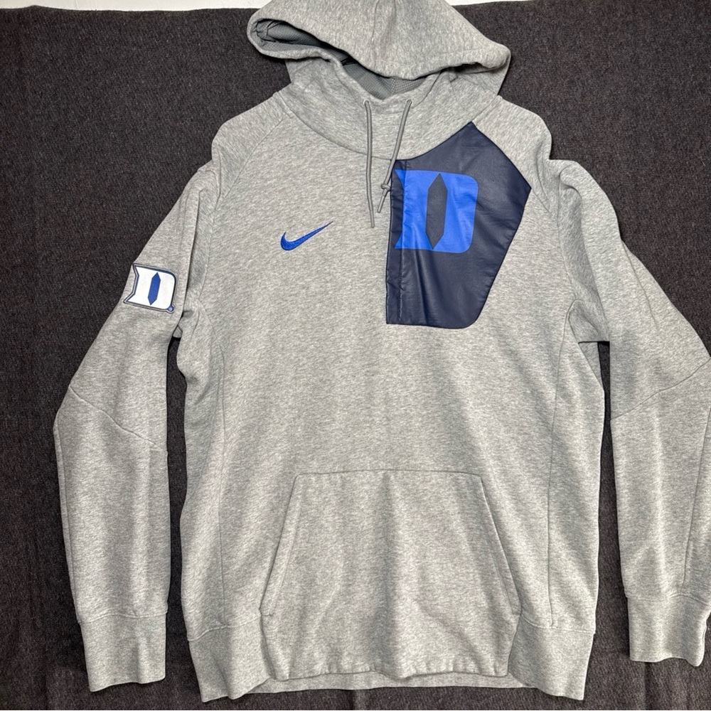 Nike Men’s Xl Duke Hoodie Sweater Gray Blue  University NC Blue Devils